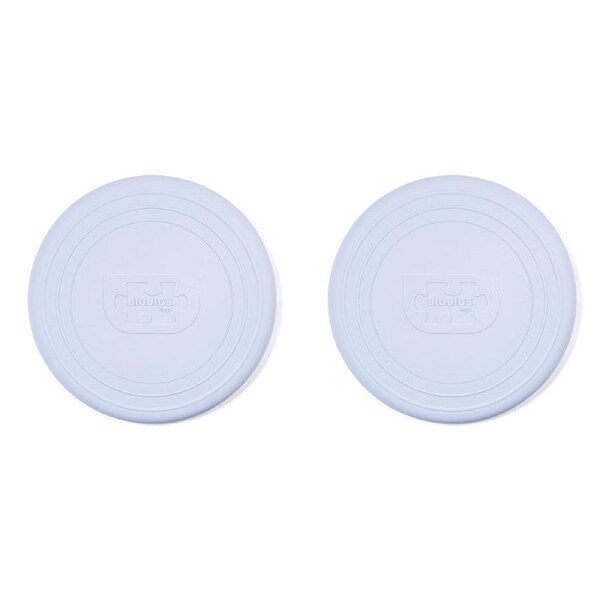 2x Bigjigs Toys 18cm Flexible Flyer Silicone Flying Disc Kids Toy Dove Grey 18m+