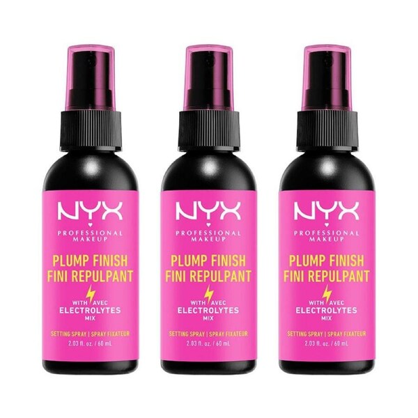 3 x NYX Professional Makeup Plump Finish Setting Spray 60mL