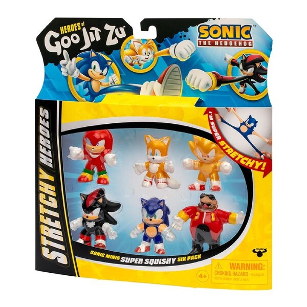 6pc Heroes Of Goo Jit Zu 2.5" Sonic S4 Minis Stretchy Toys Kids Fun Play 4y+