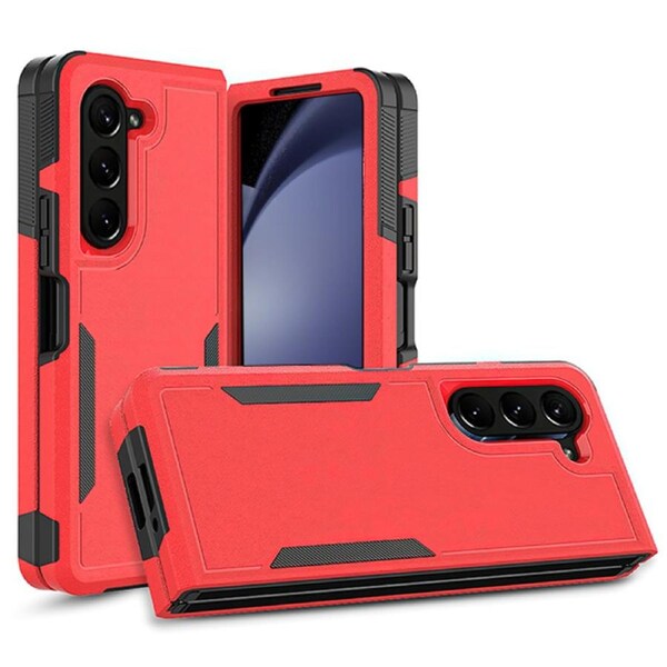ZUSLAB Rugged Case for Samsung Galaxy Z Fold 6 Case Rugged Defende Protective Heavy Duty Shockproof Dustproof Cover (2024) - Red