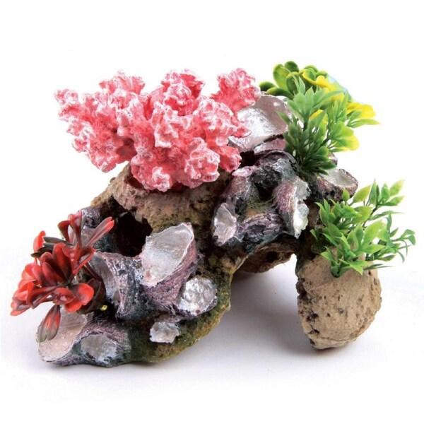 Kazoo Coral W/Rock & Plants (18784)