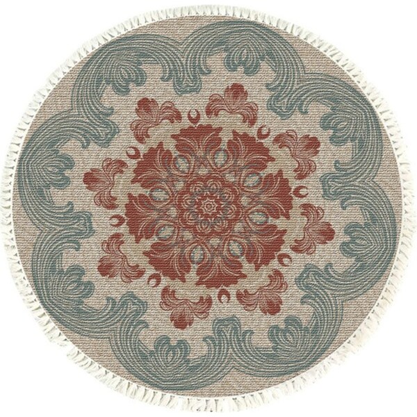 SOGA 90cm Mandala Round Rug Boho Design Hippie Area Rug Anti-slip Doormat Home Decor