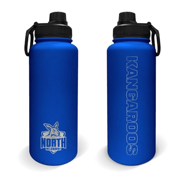 North Melbourne Kangaroos AFL Stainless Steel Double Walled Water Drink Bottle