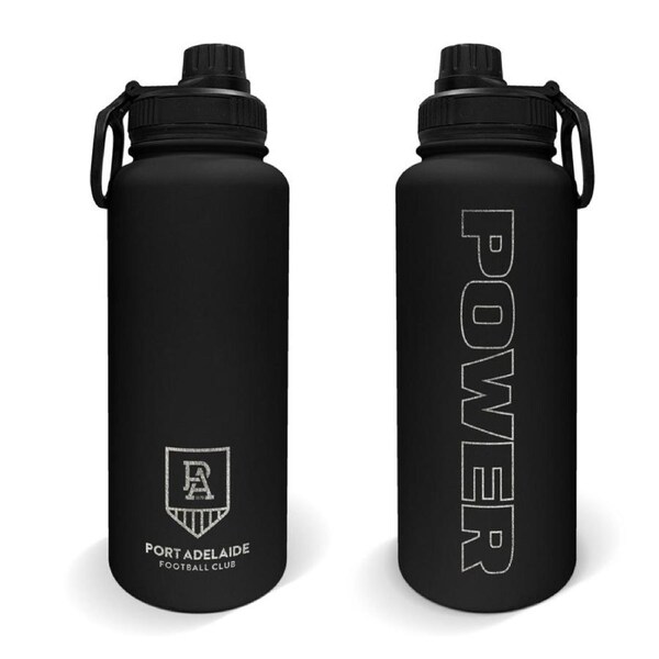 Adelaide Port Power AFL Stainless Steel Double Walled Water Drink Bottle