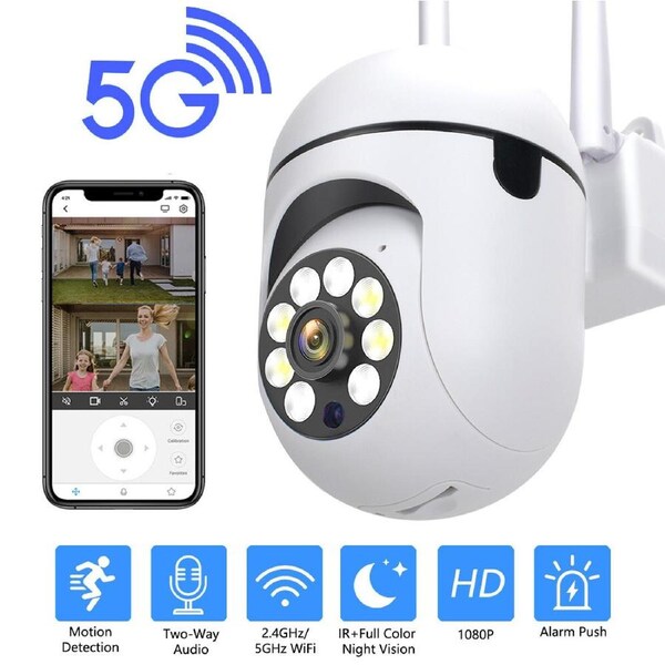 Security Camera System Outdoor Home 5G Wifi Night Vision Cam 1080P HD Wireless