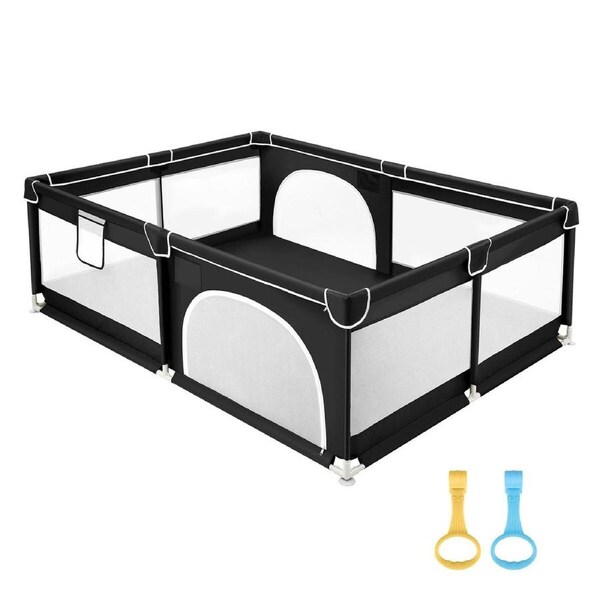 Baby Playpen Kids Fence Pen Playground Activity Centre Enclosure Barrier Play Room Safety Yard Indoor 150x150cm Interactive Game Mesh Walls