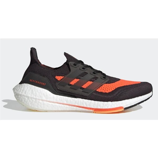 Adidas Mens Ultraboost 21 Running Sneakers Runners Shoes - Black/Orange US 10