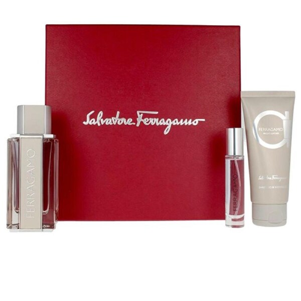 Salvatore Ferragamo Ferragamo Bright Leather Man Set Eau De Toilette 100ml & Eau De Toilette 10ml & Sg 100ml