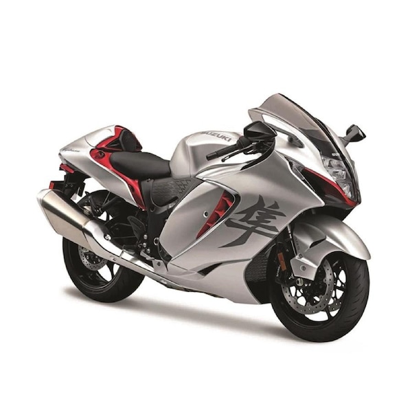 Maisto 1:12 Scale Suzuki Hayabusa 2022 Silver Motorcycle Model Toy