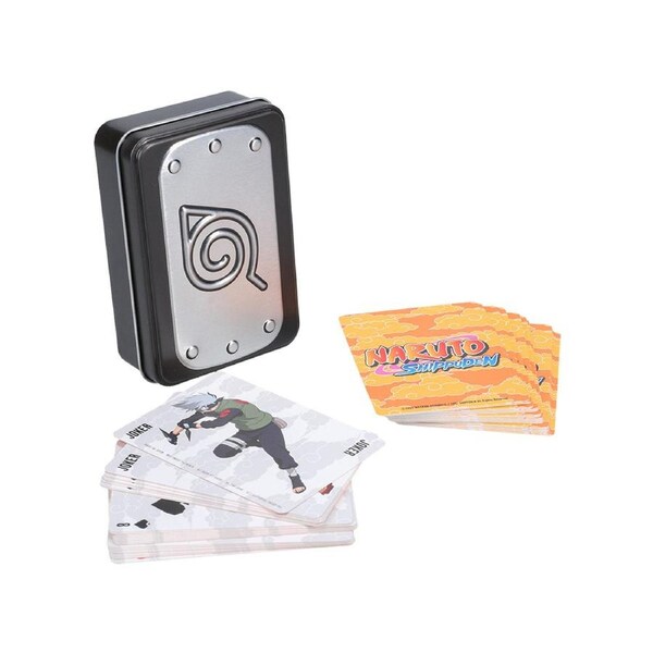 54pc Naruto Playing Cards Poker Deck Family Play Game Set w/ Metal Storage 6+