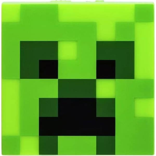 Minecraft Creeper Night Light Wall Mount/Freestanding Bedroom Lamp 10cm Green