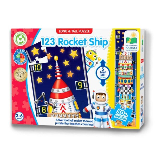 Learning Journey Long and Tall 123 Rocketship Puzzle