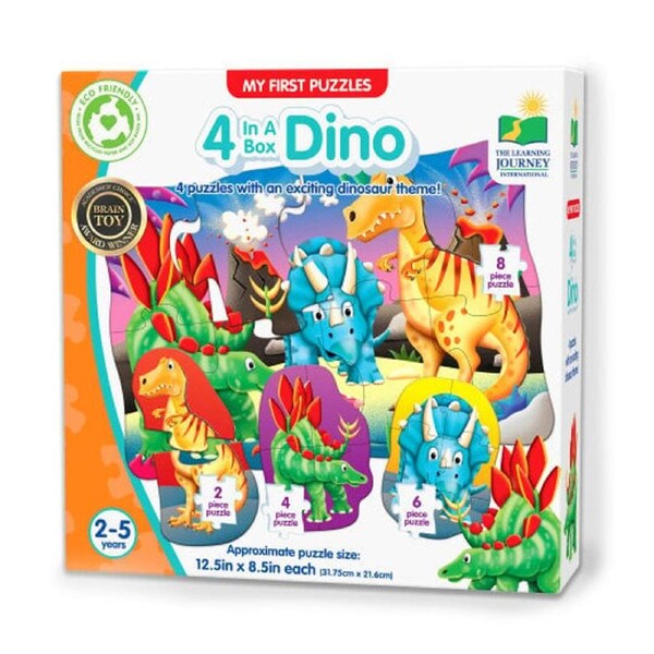 Learning Journey My First Puzzles 4-In-a-Box Dino Puzzle