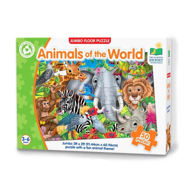 Learning Journey Jumbo Animals Of The World Floor Puzzle