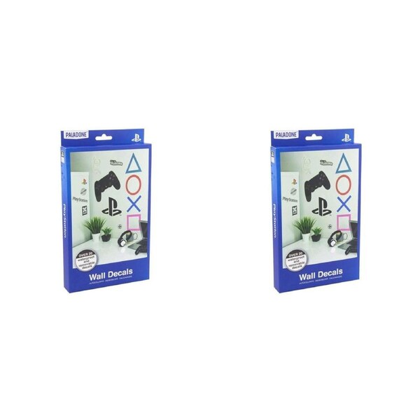2PK Sony Playstation Wall Decals 4-Sheet Waterproof Removeable Vinyl Sticker Set
