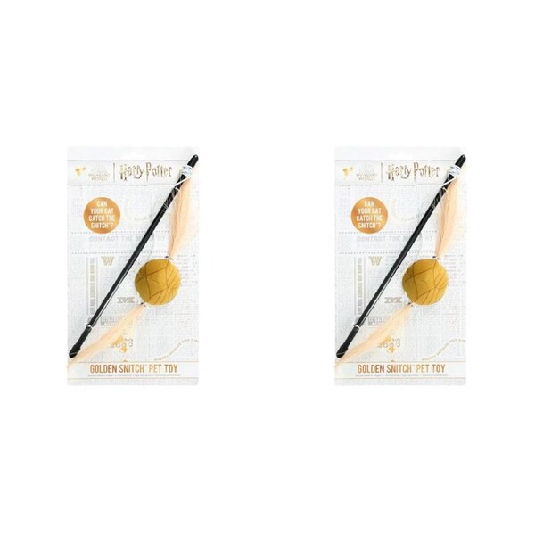 2PK Harry Potter Catch the Golden Snitch Cat Pet Interactive Fun Play Teaser Toy