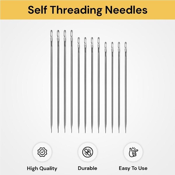 12PCs Self Threading Needles