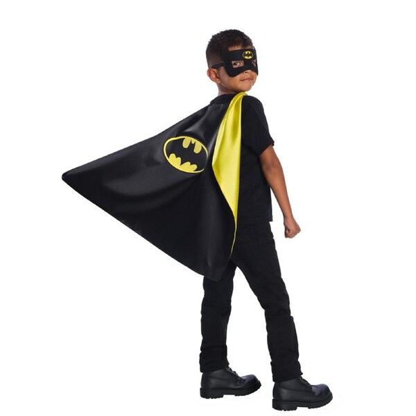 Dc Comics Batman Satin Cape Set Kids/Boys Hero Costume Party Dress-up Accessory