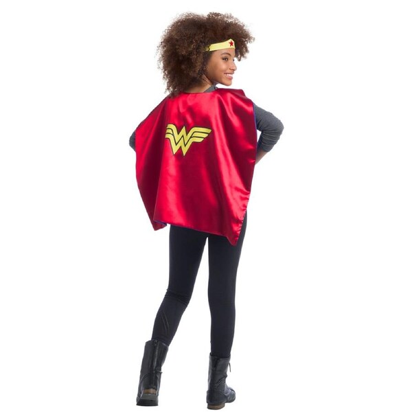 Dc Comics Wonder Woman Cape Set Kids/Girls Hero Costume Party Dress-up Accessory