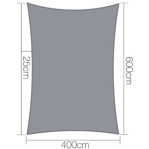 280GSM Awning Instahut Shade Sail Cloth Shadecloth Shade Canopy Sun 5x5x5m