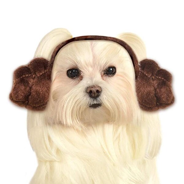 Star Wars Princess Leia Buns Pet/Dog Costume Party Dress-up Accessory Brown
