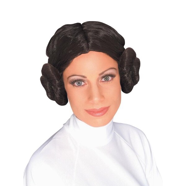 Star Wars Princess Leia Wig Fake/Faux Hair Costume Party Accessory Adult Black
