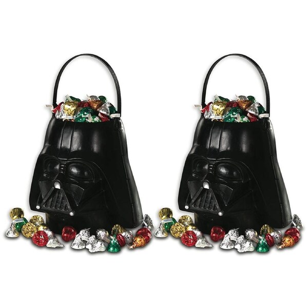 2x Star Wars Darth Vader Trick Or Treat Plastic Candy Bucket Halloween Accessory
