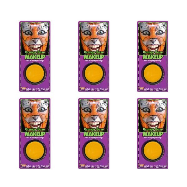 6x Grease Face Makeup Effects Halloween Trick or Treat Cosplay Accessory Orange