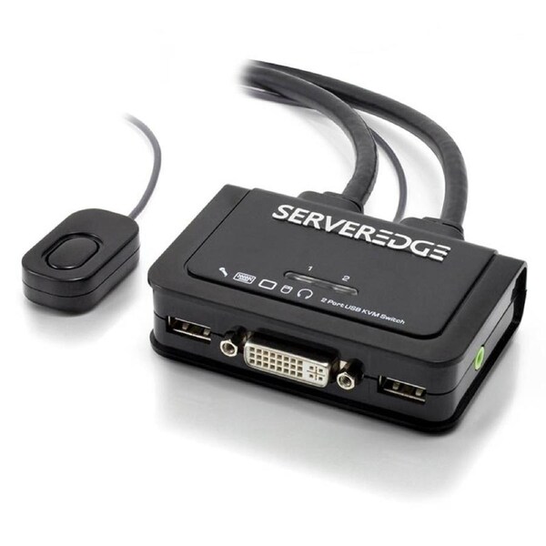 Serveredge 2 Port Usb Dvi Cable Kvm Switch With Audio And Remote