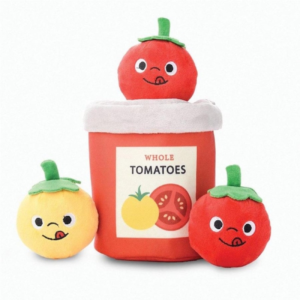 HUGSMART Puzzle Hunter Dog Toy Food Party Tomato Can