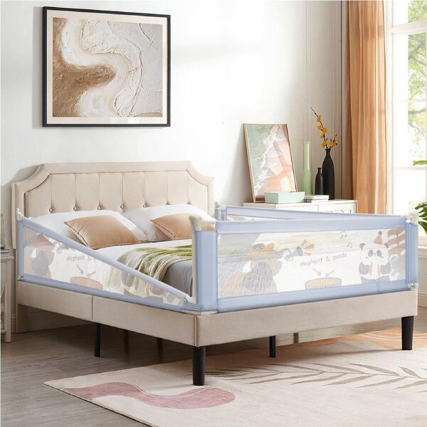200x98CM Playpals Baby Bed Rail Height Adjustable Kids Safety Toddler Protect