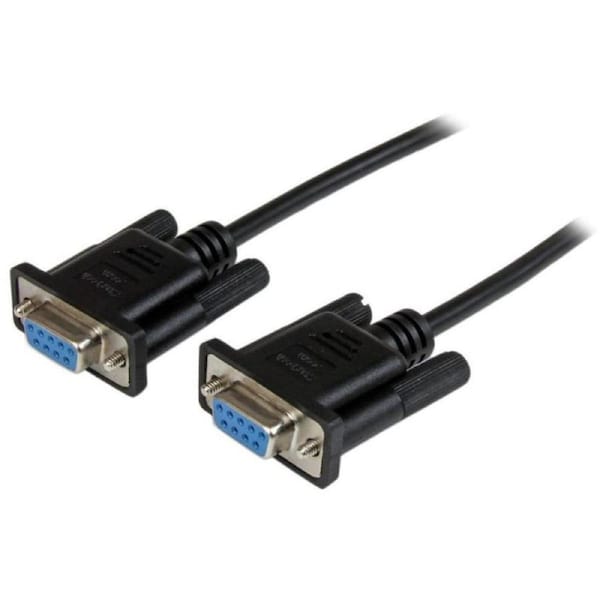 Astrotek 3m Serial RS232 Null Modem Cable - DB9 Female to Female 9 pin Wired Crossover for Data Transfer btw 2 DTE devices Computer Terminal Printer
