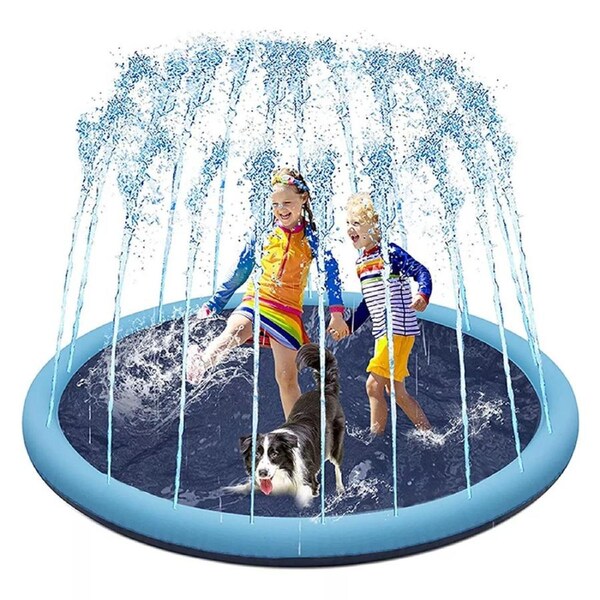 150cm Pet Dog Inflatable Splash Mat Outdoor Water Play Pad