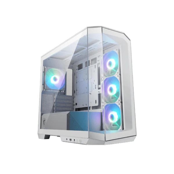 MSI MAG PANO M100R PZ WHITE Micro ATX Case, 1x USB 3.2, 2x USB 2.0, 1x Audio, 1x Mic, 4x PCI-E, 2x 2.5', 2x 3.5', Micro ATX / Mini ITX(NEW)