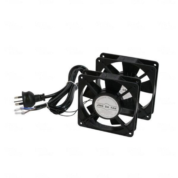 LDR 2 Way Fan Kit - 2x Fans - Black - For Installation in LDR Hinged & Single