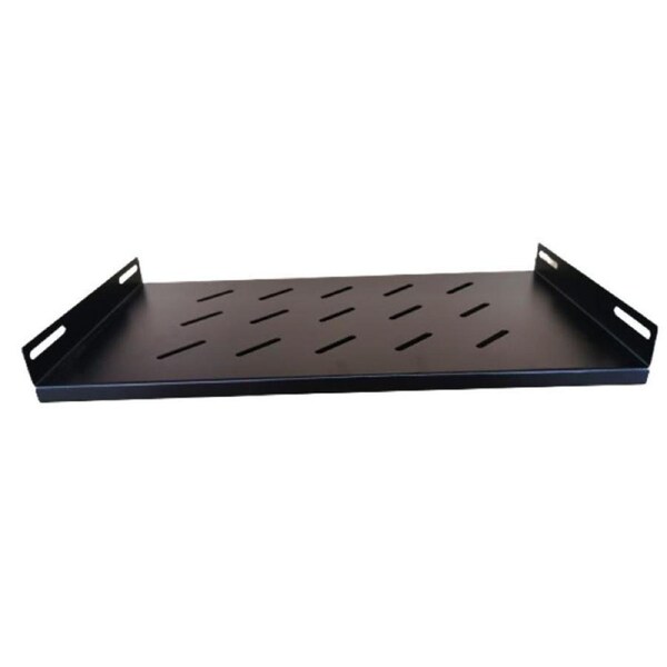 LDR Fixed 1U 350mm Deep Shelf Recommended for 19' 600mm Deep Cabinet - Black