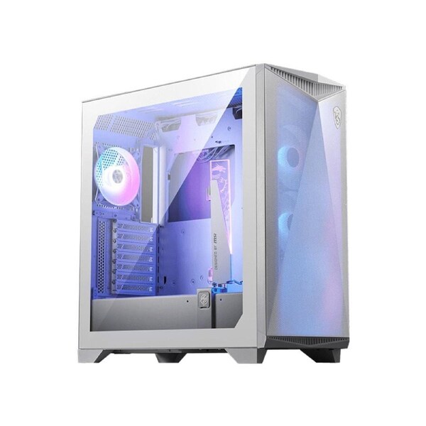 MSI MPG GUNGNIR 300R AIRFLOW WHITE Mid-Tower Case, Supports ATX / M-ATX / Mini ITX, 2x USB 3.2, 1x USB-C, 1x HD Audio, 1x Mic, ATX Power Supply (NEW)