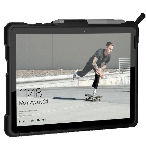UAG Metropolis Microsoft Surface Go 4 Case - Black(321076114040),DROP+ Military Standard,Raised Screen Surround,Tactical Grip,Built-in Kickstand