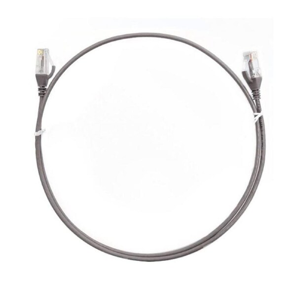 8ware CAT6 Ultra Thin Slim Cable 2m / 200cm - Grey Color Premium RJ45 Ethernet Network LAN UTP Patch Cord 26AWG for Data