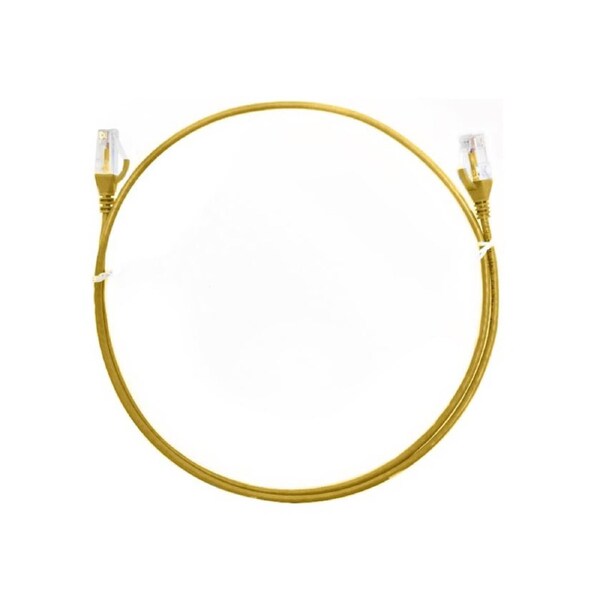 8ware CAT6 Ultra Thin Slim Cable 0.25m / 25cm - Yellow Color Premium RJ45