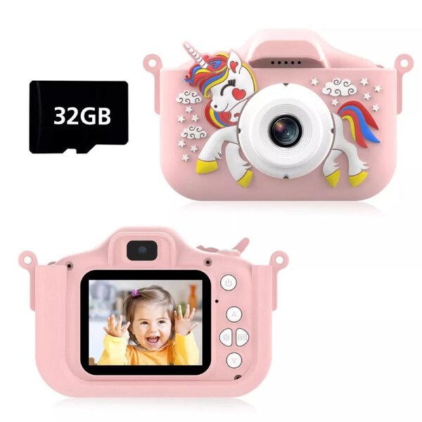 Unicorn Digital Kids Camera 1080P HD with Front/Back Lenses