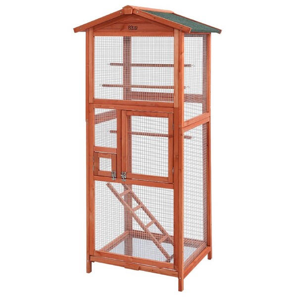 Bird Cage Wooden Pet Aviary Large Carrier Travel Canary - XL