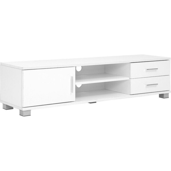 120cm TV Stand Entertainment Unit Storage Cabinet Drawers Shelf White