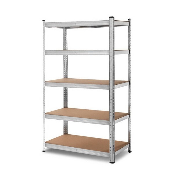 Warehouse Rack Garage Steel Metal Storage Shelve Silver - 1.8M