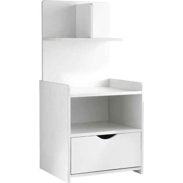 Bedside Table Cabinet Shelf Display Drawer Side Nightstand Unit Storage
