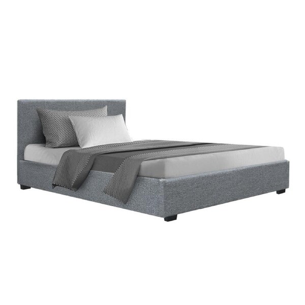 Bed Frame Fabric - Grey King Single