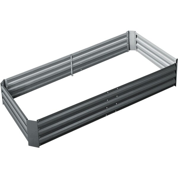 Galvanised Steel Raised Garden Bed Instant Planter 210 x 90 Aluminium