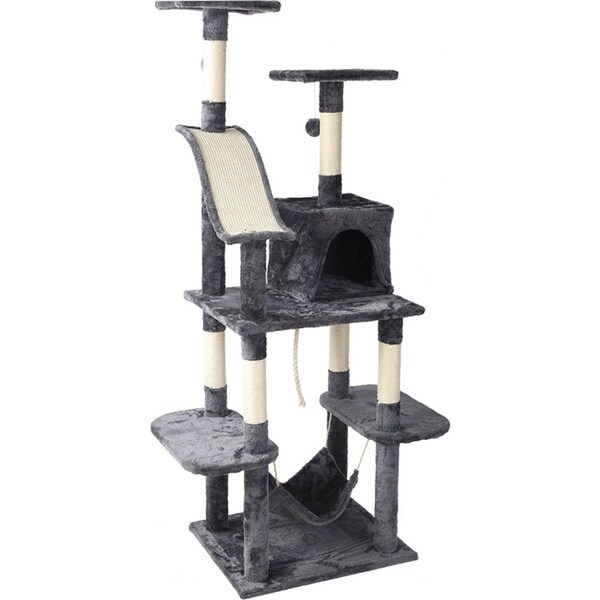 Cat Tree Scratching Post Tower House Furniture Wood - 171cm