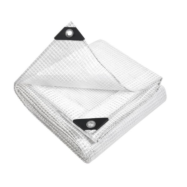 Heavy Duty Tarpaulin Camping Poly Cover 135GSM Clear - 5x6m