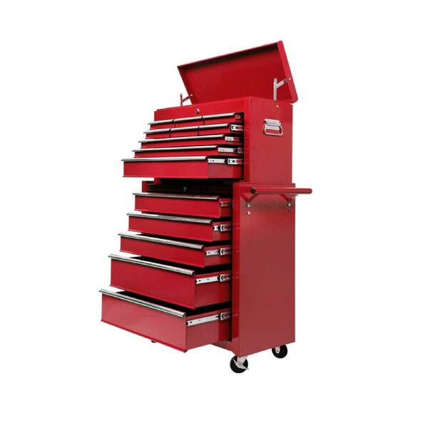 Mechanic Storage Cabinet Garage Trolley Tool Box 14 Drawers - Blue